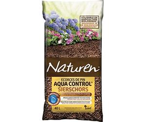 NATUREN NATECOR - Paillage d'Ecorces de Pin Naturel 40 L - Efficace Contre la levée des Mauvaises Herbes - Retient l'humidité jusqu'à 6 Fois Plus Longtemps - Paillage idéal allées, massifs, Bordures