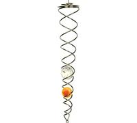Nature's Melody - Carillon éolien en en Cristal argenté avec Pierre en Verre ambré et Transparent