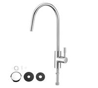 Naturewater Robinet d'eau pour évier - 140 x 29 x 350 mm - raccord 6,35 mm / 1/4" - 300 l/h - modèle design II D-13 - Chromé - pour Système Osmose Inverse (RO) Filtration Osmoseur