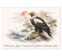 Naturwunder Japan: Faszinierende Vogelarten in traditioneller Kunst (Wandkalender 2027 DIN A2 quer), CALVENDO Monatskalender: Ein Jahr voller Anmut: Japans faszinierende Vogelarten