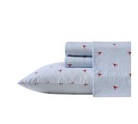 Nautica - Draps pour très Grand lit, Ensemble de literie en Percale de Coton, Gracieuse et fraîche, légère et Respirante (Lobster Walk, très Grand lit)