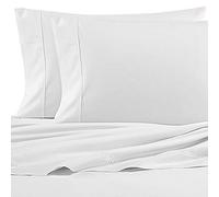 Nautica - Parure de lit pour lit Double, literie en Percale de Coton, Gracieuse et fraîche, décoration d'intérieur élégante, Essentiels de Chambre de dortoir (Blanc uni, lit Double)
