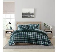Nautica Parure de lit réversible en Microfibre Douce avec taies Assorties, décoration d'intérieur pour Toutes Les Saisons, Polyester, Carreaux Northsail Bleu Marine, très Grand lit