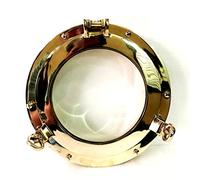 Nautical Collection Store 12"Canal Bateau hublot fenêtre Laiton Brillant Porte fenêtre hublot en Verre décor à la Maison