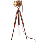 Nautical Replica Hub Lampadaire vintage Hollywood en cuivre avec trépied en bois - Look moderne - Lampadaire d'angle