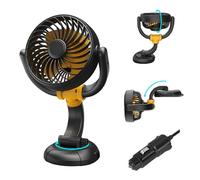 Nauttxon Ventilateur 12 V pour tableau de bord de voiture - Ventilateur réglable 12 V - Alimenté par allume-cigare pour tableau de bord, SUV, camping-car, camion, berline - 12 V