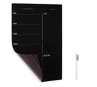 Navaris Tableau semainier magnétique - Tableau noir magnétique 40 x30 cm jours de la semaine - Planning semaine avec 1x feutre blanc - En allemand