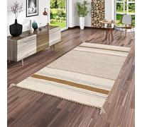 Navarro - Tapis kilim naturel - Curry Beige - 6 Tailles disponibles