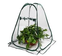 NAVESO Mini Serre de Jardin, Mini Serre Pop Up, Petite Serre de Jardin, Serre dHivernage en PVC Transparent avec Enroulement pour les Plantes, Ne Nécessite pas dAssemblage (70 x 70 x 80 cm)