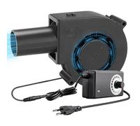 NAVESO Ventilateur Radial 12V, Ventilateur Turbine 12V avec 220v Contrôleur de Vitesse et Sortie dAir, Ventilateur de Refroidissement 12v, Ventilateur Radial Réglable pour Barbecue, Cheminée