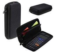 Navitech Noir Housse de calculatrices Protection de Graphiques/Scientifique/financières calculatrices avec Pochette Compatible avec Casio Graph 90, Casio GRAPH90+E, Casio Graph 35+ E