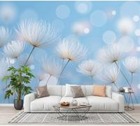 NAWVNMI Papier Peint Panoramique Soie Salon, Plantes Photographie, 300 x 210cm Murales, Revêtement Mural Papiers Peints, Grand Poster Mural Pissenlit Salon Chambre Décoration