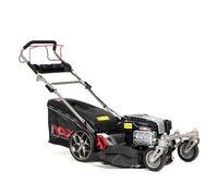 NAX Power 5000S Tondeuse à gazon de Tondeuse à poussée a essence pétrole noir, gris