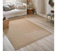 Nazar Tapis Nature, Naturel Boheme, Aspect Jute, Salon, Chambre, Couloirs, Extérieur, Couleur Naturelle (80x80 cm Rond, 8751 Beige)