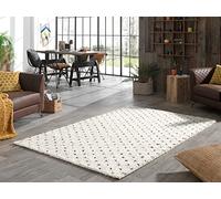 Nazar Tapis Shaggy Berbere à Poils Longs, Tapis Doux et Confortable, Tapis Salon Creme, Noir, Anthracite, Boheme (600 crème, 200x280 cm)