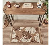 Nazar Tapis, Tapis Salon Nature Aspect Jute Chiné Motif Moderne Style Boho, Tapis pour Salon, Chambre, Terrasse, Exterieur, Couleur Naturelle (9062 Marron, 60x90 cm)