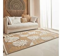 Nazar Tapis, Tapis Salon Nature Aspect Jute Chiné Motif Moderne Style Boho, Tapis pour Salon, Chambre, Terrasse, Exterieur, Couleur Naturelle (9062 Jaune, 160x230 cm)