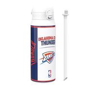 NBA Oklahoma City Thunder Gourde Thermique Avec Paille Amovible, 750ml/24oz, Bouteille Étanche À Isolation Sous Vide, Facile À Ouvrir, Verrou Sécurisé, Passe Au Lave-Vaisselle, Couvercle Rabattable