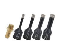 NBB forets diamant brasé sous vide avec M14, pour le forage à sec ou humide de manière sur porcelaine dure, céramique, carrelage, granit, marbre, pour meuleuse d'angle(PRO6/8/10/12mm +1pc Adaptateur)
