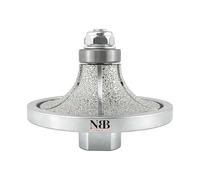 NBB Roue profilée diamantée, fraise foret toupie diamant, Roue de profil diamant, mèche pour profiler carreaux porcelaine céramique granit marbre pierre, pour meuleuse d'angle(Half-Bullnose B25)
