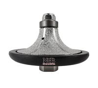 NBB Roue profilée diamantée, fraise foret toupie diamant, Roue de profil diamant, mèche pour profiler carreaux porcelaine céramique granit marbre pierre, pour meuleuse d'angle (Half-Bullnose, B30)