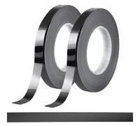 nbeads 2 rouleau de Ruban Adhésif Métallisé, Ruban Autocollant PET Métallique Ruban Miroir Noir pour Détailler les Murs de Décoration de Bateau D'arts Graphiques D'accent, 1.5cm de Large, 50m/Rouleau