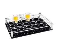 nbeads 24 Porte-Plateau en Verre à Liqueur, 3.8cm Trou Barre Acrylique Porte-Verres à Liqueur Verre à Vin Tasse Plateau Service Tasses Organisateur Verre à Liqueur Affichage Barre pour Fête Bar Club