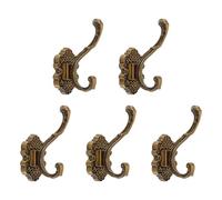 nbeads 5 Pcs crochet Mural Vintage pour Manteau, Crochets Muraux en Alliage de Bronze Antique Très Résistants pour Sac à Main Chapeau Clés Vêtements Rideaux Salle de Bain Douche Placard Entrée