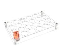 nbeads Support de Plateau pour Verre à Shot à 24 Trou, Organisateur de Verres à Vin en Acrylique Plateaux de Service de Verres à Shot pour Bar Fête Club, Clair, Trous: 4.5cm