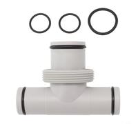 NbgrvB Adaptateur de tuyau en T de 3,8 cm à 5,1 x 3,2 cm compatible avec les pompes de piscine Intex, résistant aux intempéries pour valve à piston fendu en plastique PP