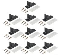 NbgrvB Arrêt Glisse Neige Metal Roof 10pcs Transparent(Black) | PC et caoutchouc , résistant aux intempéries, empêche glissades dangereuses, 10 noires