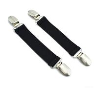 NbgrvB Attache Drap Housse Élastique Réglable Clips Métal(Black One size) | Alliage pour robuste, nylon élastique, réglable 30-130cm, maintien ferme, lits canapés tables