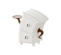 NbgrvB Boîte de rangement compacte à tiroirs pour bijoux et petits articles, organiseur créatif à plusieurs niveaux avec tiroirs coulissants lisses, mallette de bureau, cosmétiques, blanc, 22 x 12 cm
