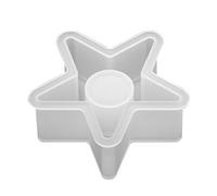 NbgrvB Bougeoir en silicone souple, bougies coniques réutilisables en forme | Moule à bougie conique en silicone en forme de pentagramme - Kit de fabrication de bougies en forme de cœur réutilisable