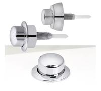 NbgrvB Bouton poussoir simple pour chasse d'eau Siamp 49, finition chromée | Remplacement pour actionneur de couvercle de réservoir modèles standard et surélevés