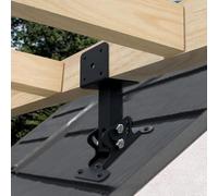 NbgrvB Cadre de support de pergola, support de toit réglable avec | Kit de selle en fer rotatif à 180° pour terrasse noire, poutres de jardin et différents types de toit