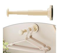 NbgrvB Cintre à ventouse rétractable sans perforation | Bras télescopique pour balcon et extérieur pour l'entretien des vêtements sans couture Construction ABS robuste Beige 1 pièce