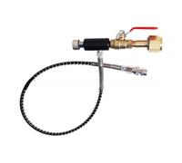 NbgrvB Connecteur de gonflage à gaz fileté M11, tube à ressort complet de 61 cm, compatible avec CGA320 W21.8 pour valve haute pression G5/8, 5000 PSI
