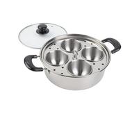 NbgrvB Cuiseur vapeur épais en acier inoxydable pour œufs et mini gâteaux, 20 cm, insert durable pour la cuisine à la maison, argenté