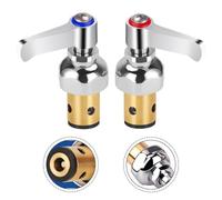 NbgrvB Hot Cold pour assemblage de broche pour robinets en laiton, kit de noyau de valve de réparation efficace de fuite, pour matériau en laiton robuste avec résistance à la rouille, tracas