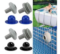 NbgrvB Intex Kit de buse de jet d'entrée de piscine et de connecteur de filtre de 32 mm avec raccord de 3,2 cm, pour pièces de rechange Easy Set Pools Bleu