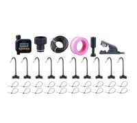 NbgrvB Kit d'arrosage automatique avec buse intégrée à 360° avec minuteur, système d'arrosage réglable pour jardin, pelouse, parterre de fleurs