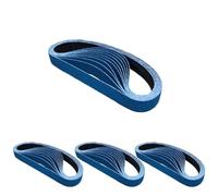 NbgrvB Lot de 10 bandes abrasives en oxyde de zirconium 20 mm x 520 mm Grain 40/60/80/120 pour bande abrasive robuste pour finition métal et bois