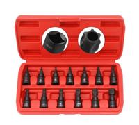 NbgrvB Lot de 13 douilles professionnelles Torx T8 à T70 de 96,5 cm | Kit d'adaptateur d'embouts creux - pour V Steel High Torque Set d'entretien de voiture et bricolage avec boîtier moulé par