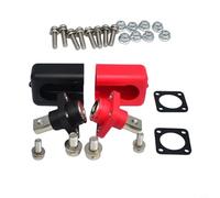 NbgrvB Lot de 2 bornes de connexion de batterie en cuivre 200 A pour système de stockage solaire pour camping-car, rouge et noir