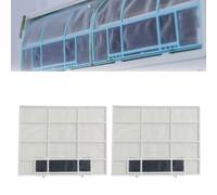 NbgrvB Lot de 2 filtres à poussière pour unité intérieure AC 1P 15HP | Écran en maille pour climatisation en plastique, prévention efficace de la poussière, modèles de montage mural