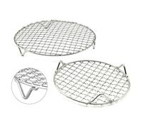 NbgrvB Lot de 2 grilles rondes pour grille de refroidissement en acier inoxydable, grille de friteuse à air comprimé et grille vapeur pour plaques de cuisson, barbecue et biscuits