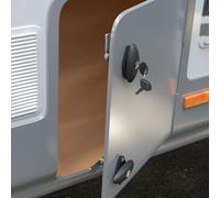 NbgrvB Lot de 2 verrous à came pour camping-car Noir | Yacht Trappe pour porte, boîte aux lettres sécurisée 84 x 868 mm