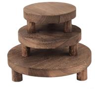 NbgrvB Lot de 3 supports de plantes en bois pour plantes, bougies, bijoux, structure légère et délicate pour décoration d'intérieur, salle à manger, entrée (feu lourd)