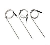 NbgrvB Lot de 3 thermomètres pour barbecue - Plage de température de 0 à 300 °C - Longueur : 130 cm - Pour une surveillance continue